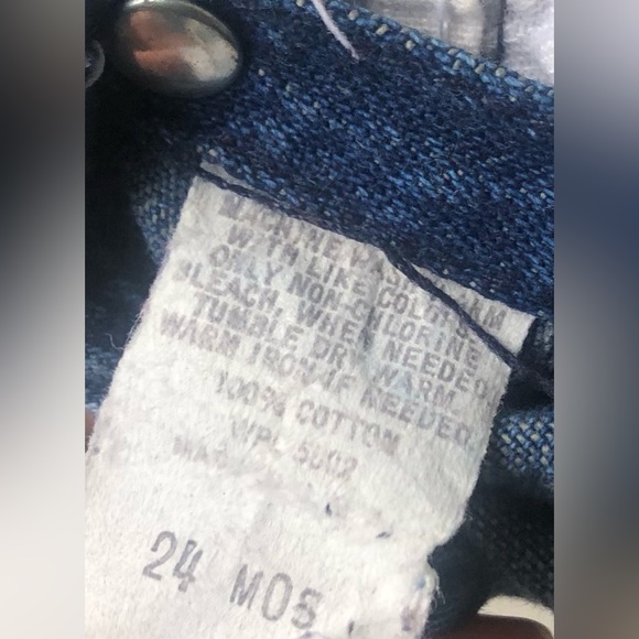 Vintage Liberty Denim Jean Overalls Toddler Kids 24 Months - Picture 7 of 7